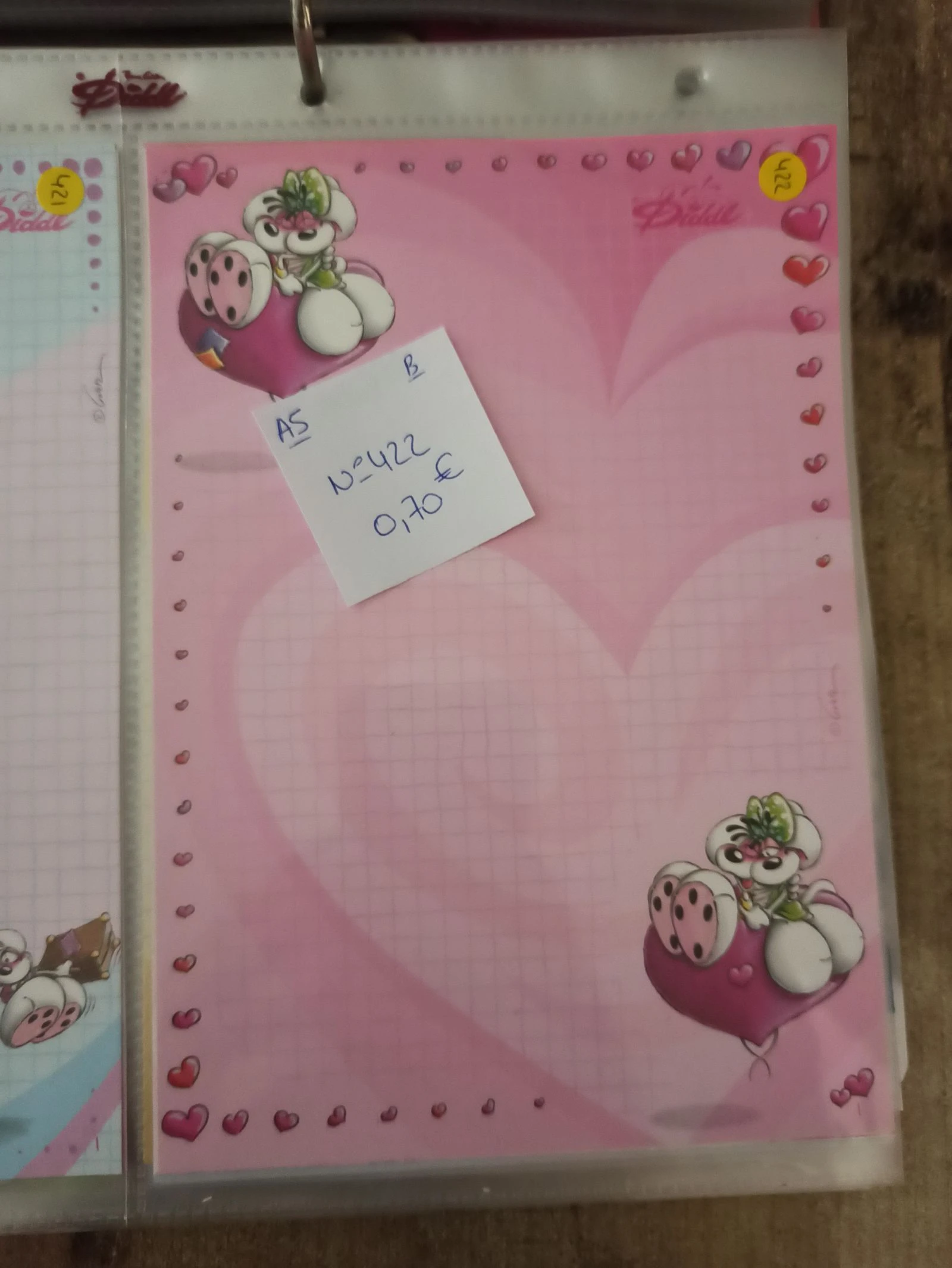 Feuille Diddl A5 422 0,70e 